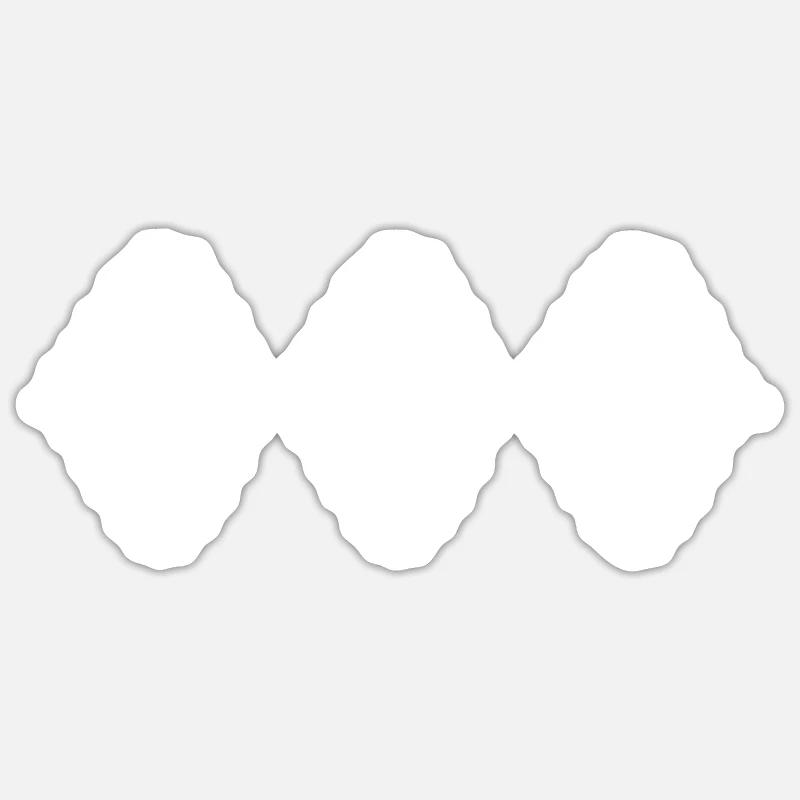STEREO - Sticker Größe S (10 x 10 cm) - Mattweiß