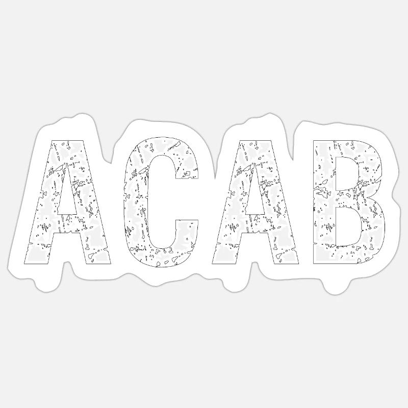 All cops are bastards ACAB Sticker size S (10 x 10 cm)