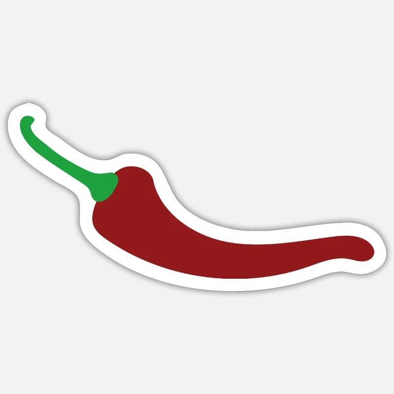 Piment - Sticker taille S (10 x 10 cm) - blanc mat