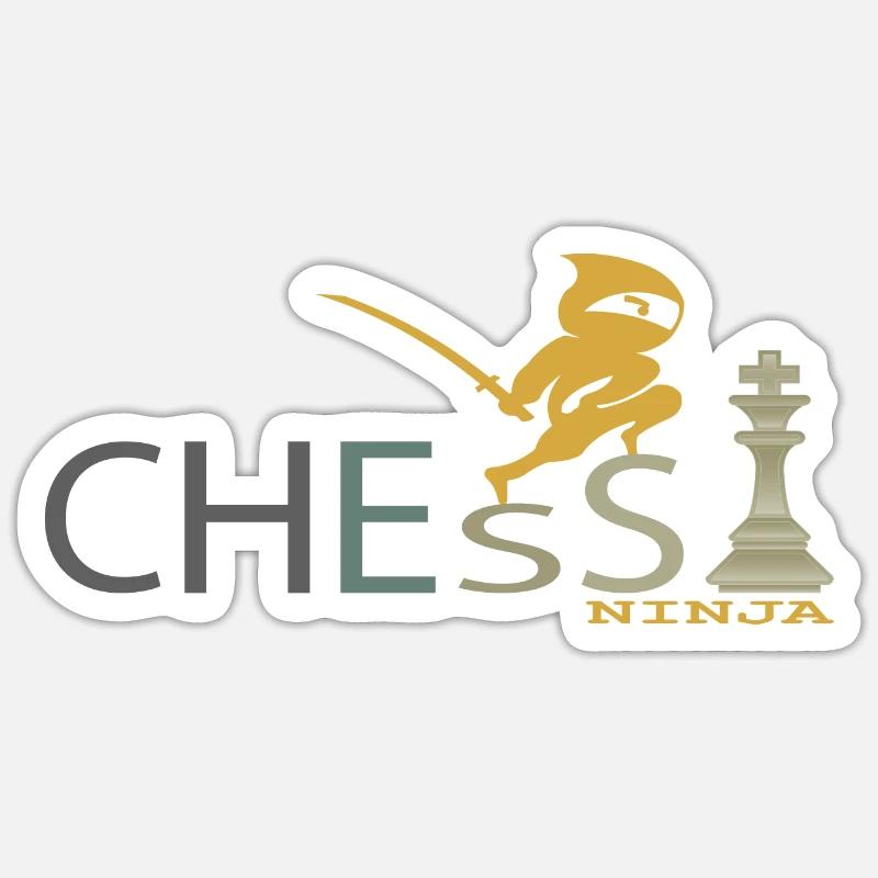 Chess Ninja Chess Thinking Sticker taille S (10 x 10 cm)