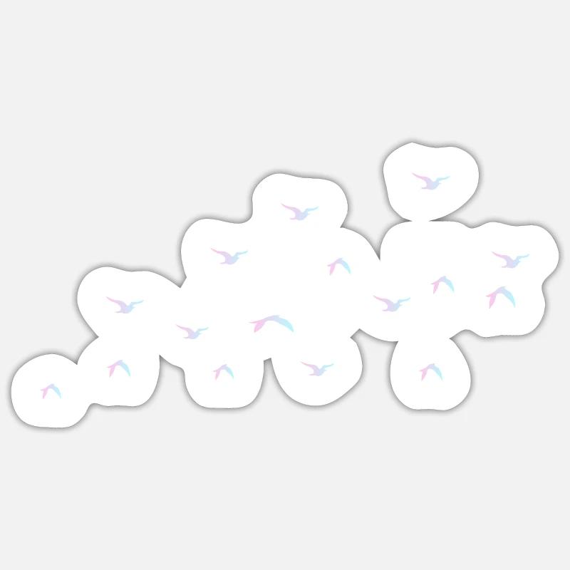 Bird flight south gift idea - Sticker size S (10 x 10 cm) - white matte