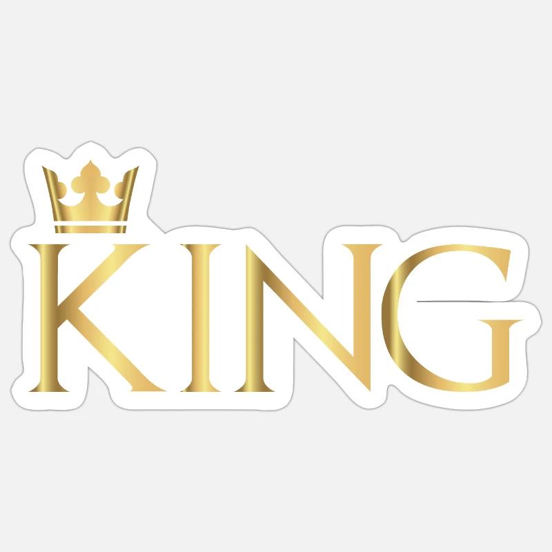 King - Sticker Größe S (10 x 10 cm) - Mattweiß