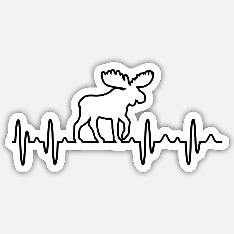 Elch Sticker Größe S (10 x 10 cm)