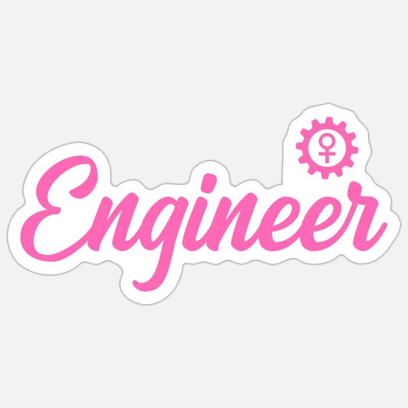Female Engineer Engineer STEM MINT Sticker size S (10 x 10 cm)