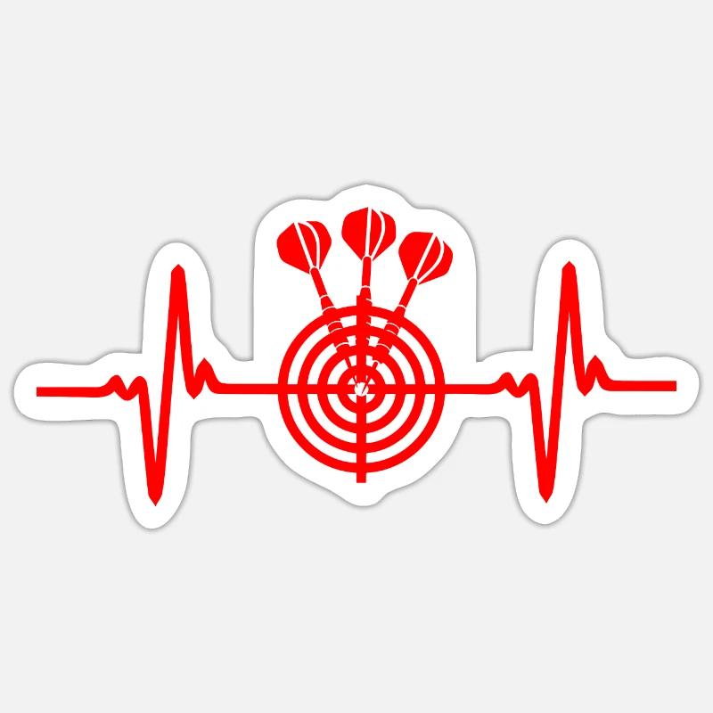 Fléchettes - Sticker taille S (10 x 10 cm) - blanc mat
