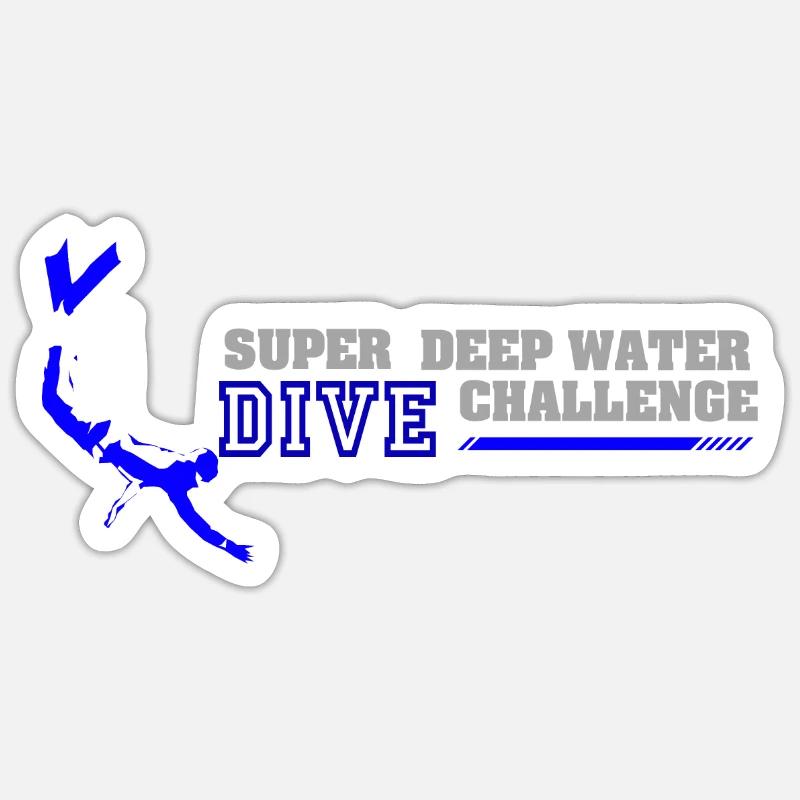 Diving - Logo - Sticker size S (10 x 10 cm) - white matte