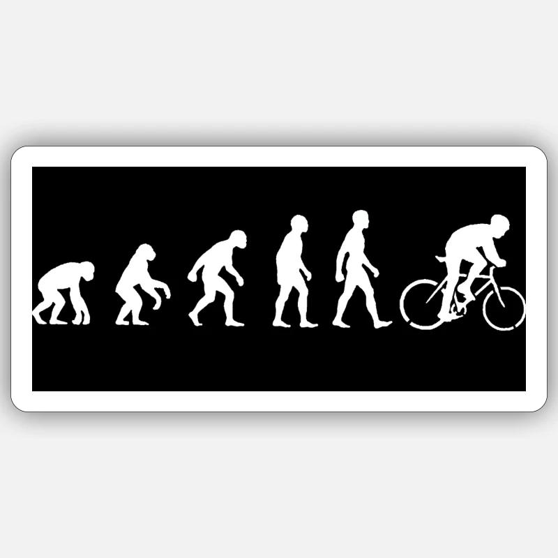 Évolution d’un cycliste, humour fun sport Sticker taille S (10 x 10 cm)