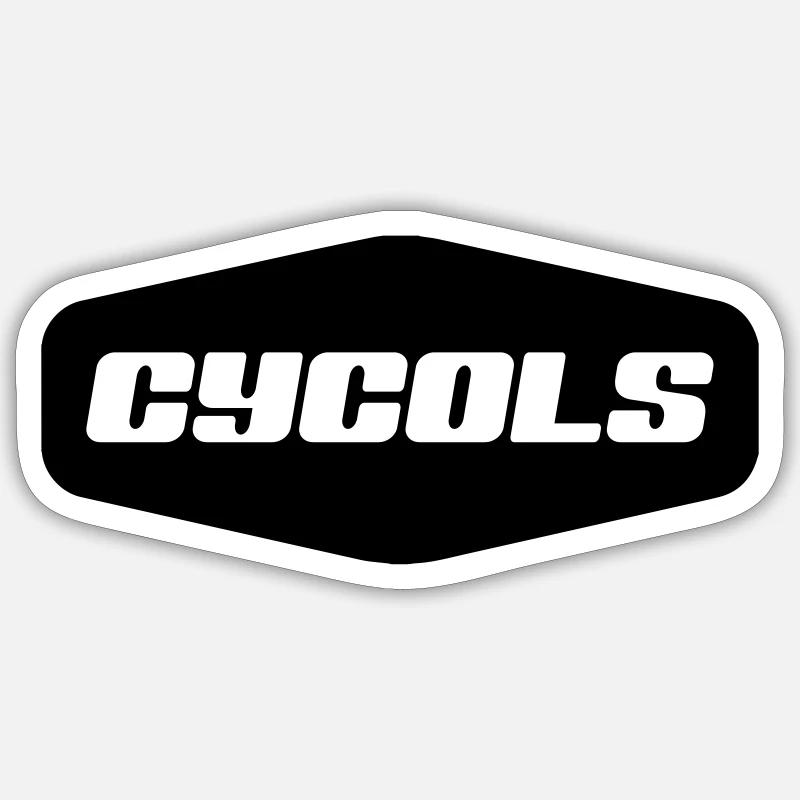 C Y C O L S - Sticker Größe S (10 x 10 cm) - Mattweiß
