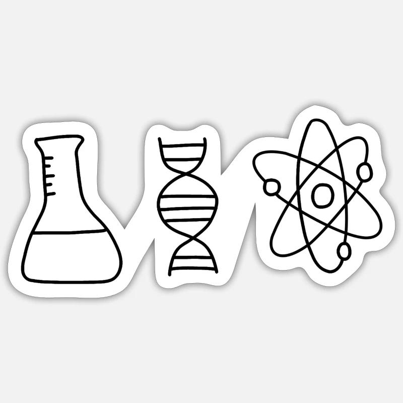 Chemistry dna atom Sticker size S (10 x 10 cm)