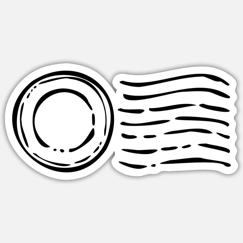 Postmark post stamp Cachet de la poste Sticker size S (10 x 10 cm)