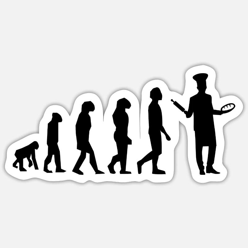 Évolution pâtisserie Sticker taille S (10 x 10 cm)