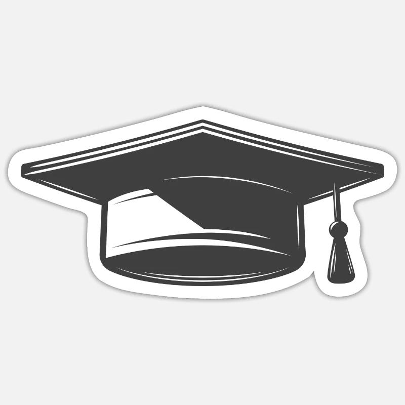 High School Abschluss - Sticker Größe S (10 x 10 cm) - Mattweiß
