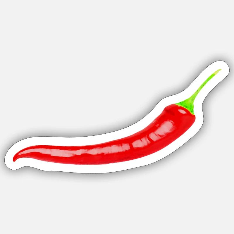 Chilli - Sticker size S (10 x 10 cm) - white matte