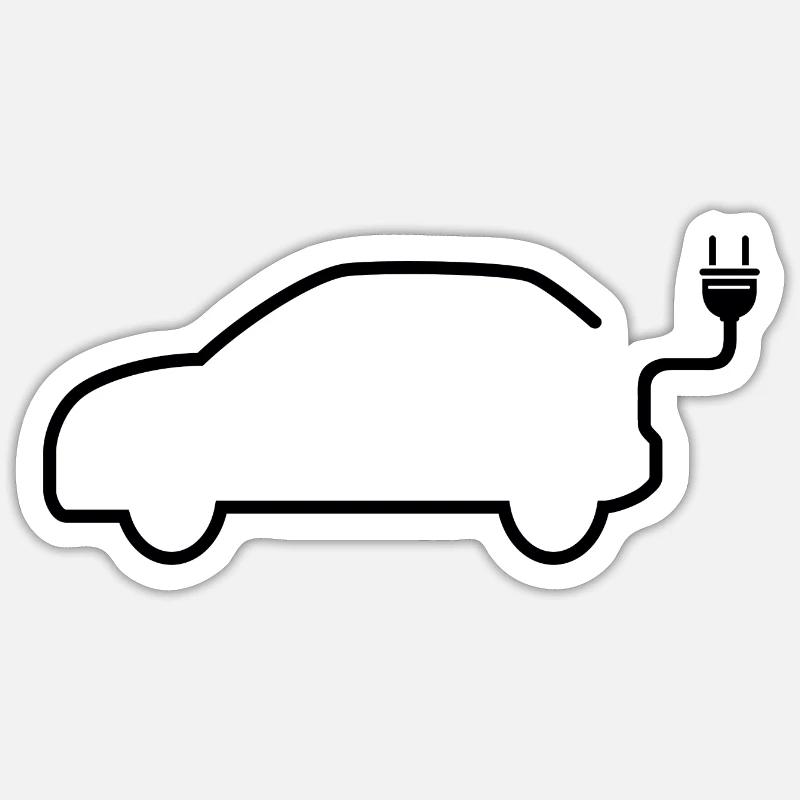 Voitures électriques Véhicules électriques E-Auto E-Mobilité Sticker taille S (10 x 10 cm)