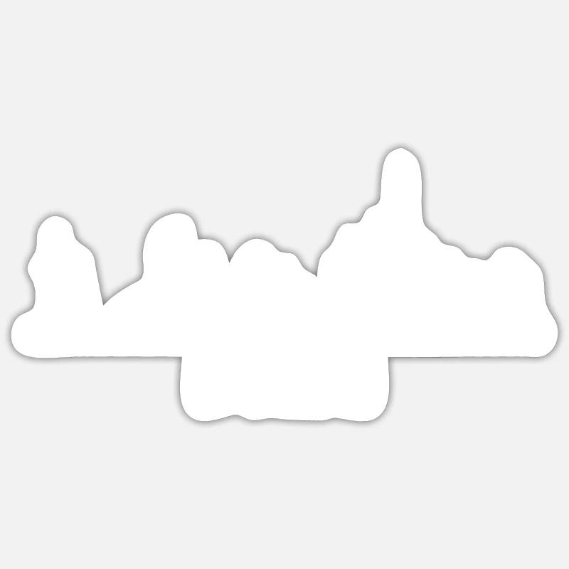 Dubaï Skyline UAE , dubai - Sticker taille S (10 x 10 cm) - blanc mat