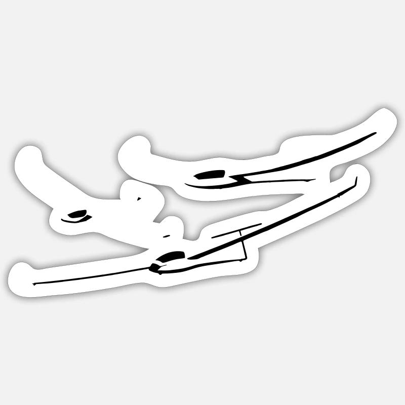 Glider Gliding Glider Glider Pilot Pilot - Sticker size S (10 x 10 cm) - white matte