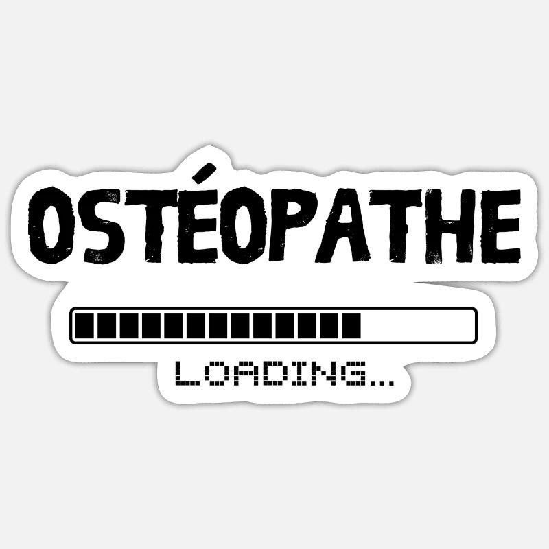 Ostéopathe Loading. Design pour futur ostéo Sticker taille S (10 x 10 cm)