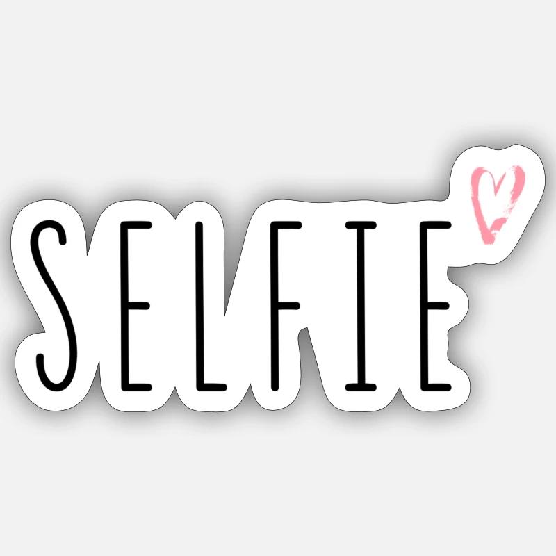 Selfie - Sticker size S (10 x 10 cm) - white matte