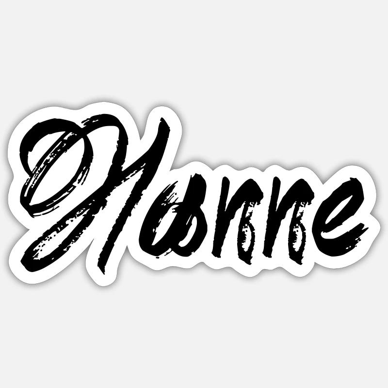 Hanne - Sticker taille S (10 x 10 cm) - blanc mat