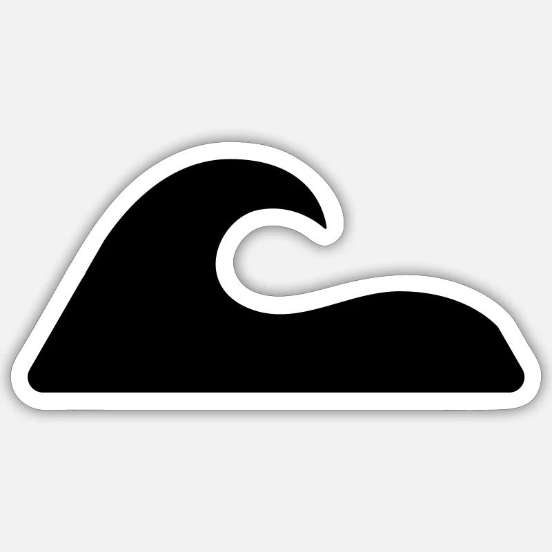 Onde surf Sticker taille S (10 x 10 cm)
