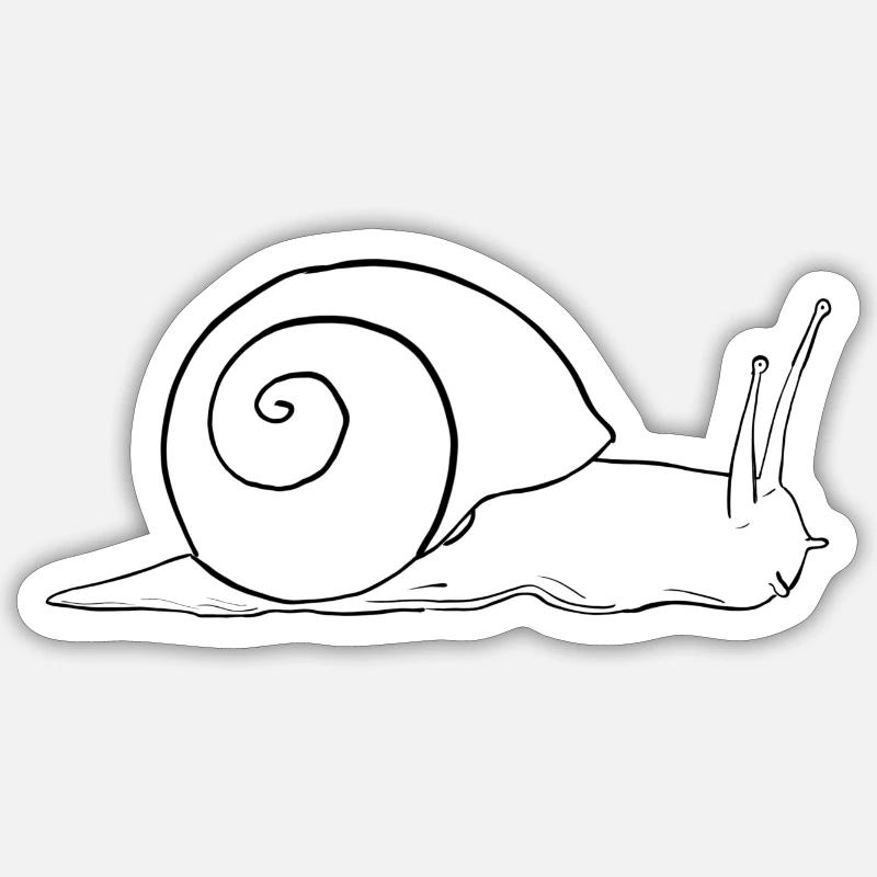 Snail - Sticker size S (10 x 10 cm) - white matte