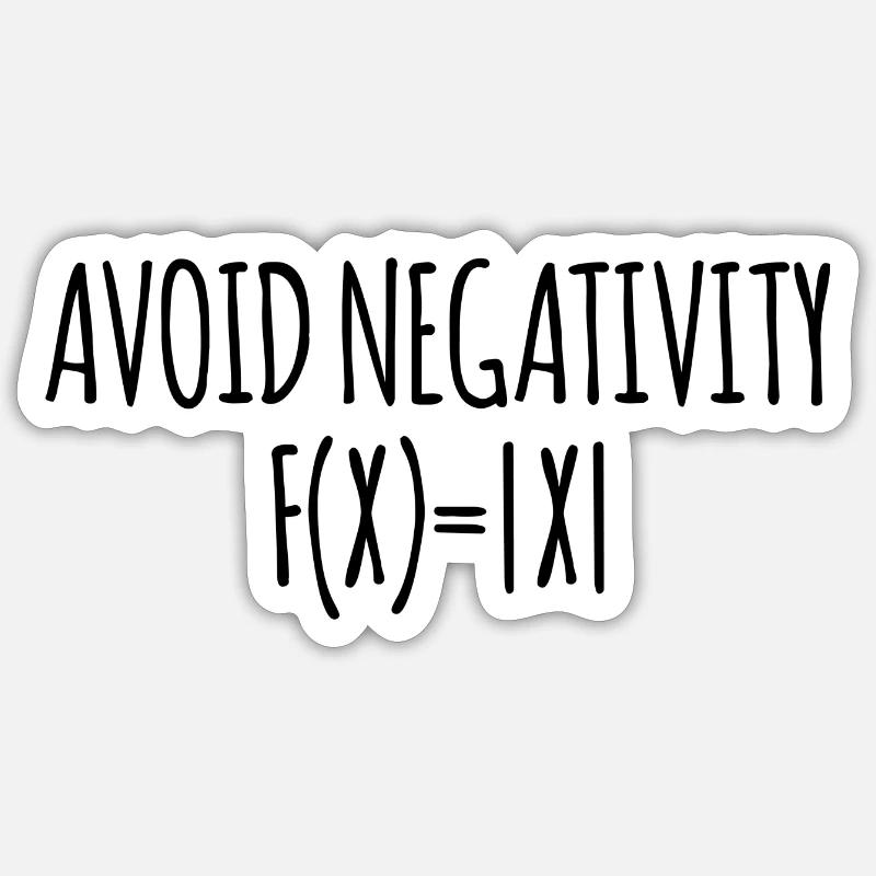 Avoid negativity math école cadeau enseignant Sticker taille S (10 x 10 cm)