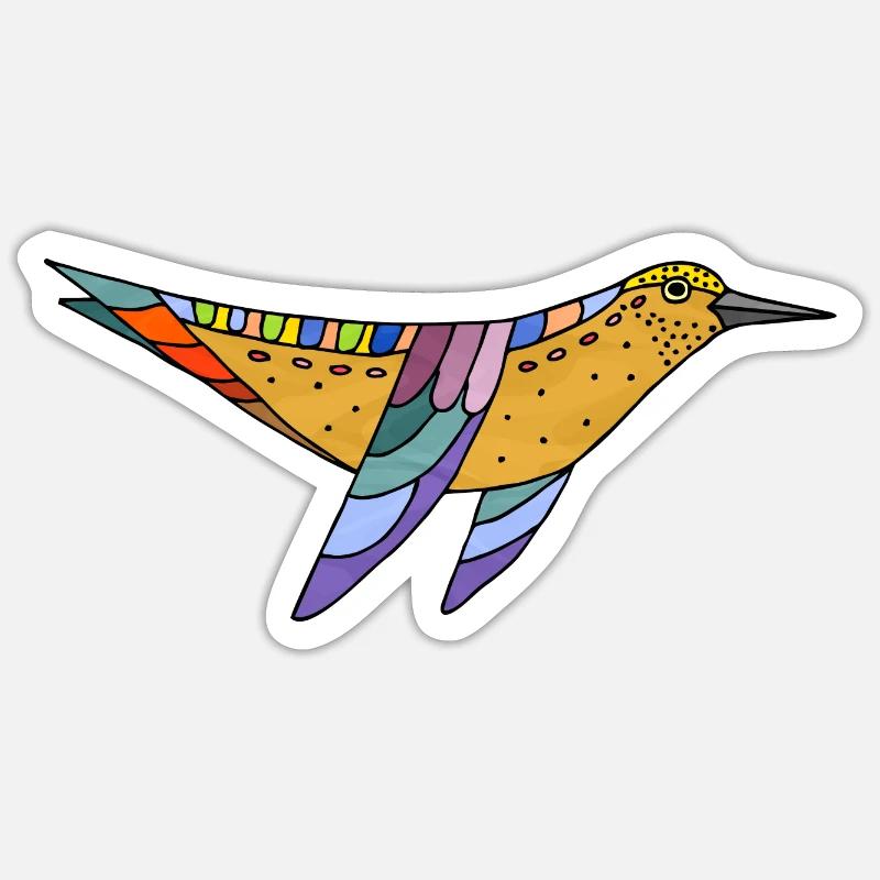 Vogel - Sticker Größe S (10 x 10 cm) - Mattweiß