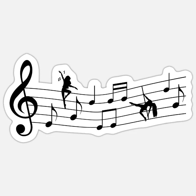 Dance - Sticker Größe S (10 x 10 cm) - Mattweiß