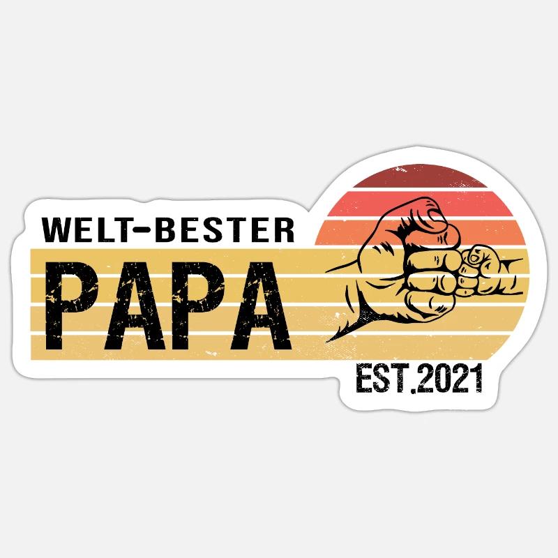 Bester Papa Sticker Größe S (10 x 10 cm)