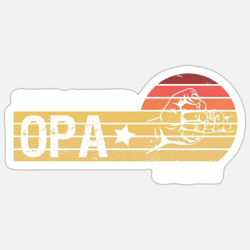 Bester OPA - Sticker Größe S (10 x 10 cm) - Mattweiß