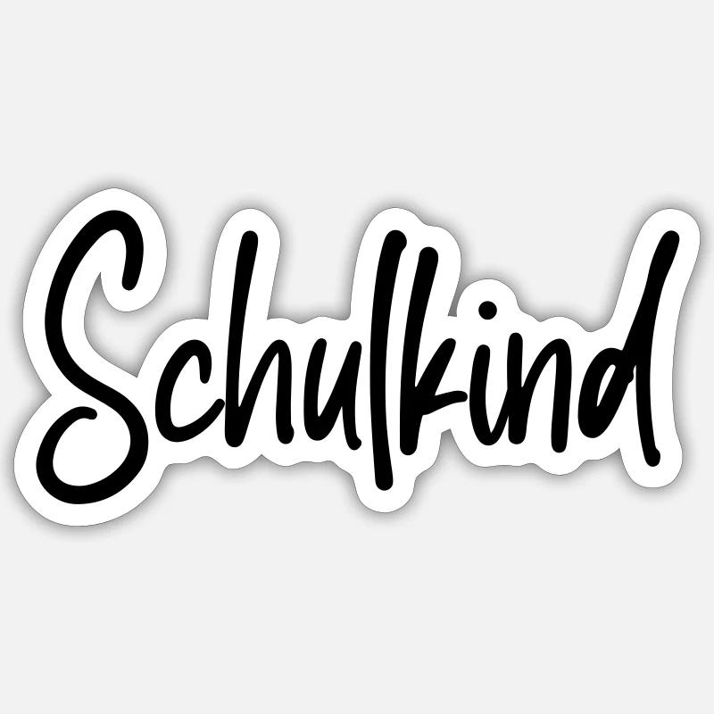 Schulkind - Einschulung Erstklässler - Sticker Größe S (10 x 10 cm) - Mattweiß