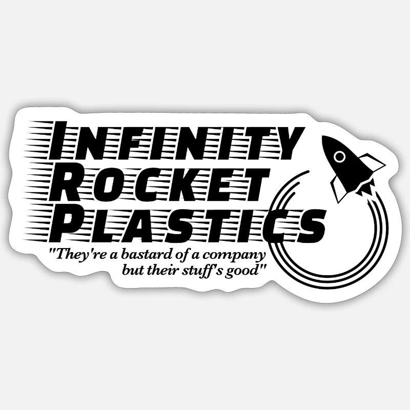Athletico Mince - Infinity Rocket Plastics Sticker size S (10 x 10 cm)