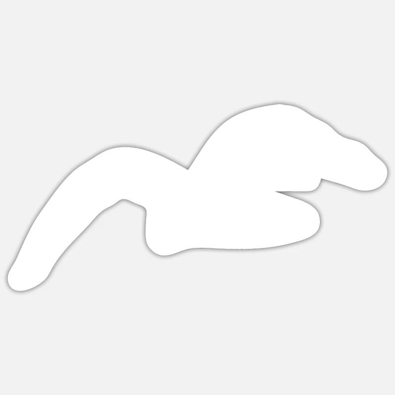 Mouette - Sticker taille S (10 x 10 cm) - blanc mat