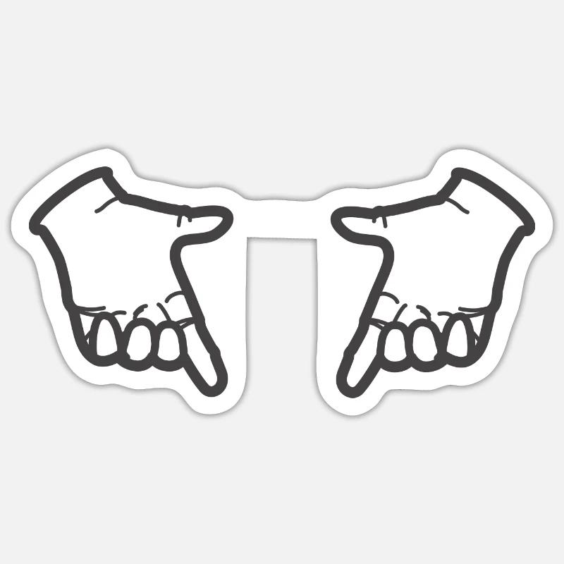hands - Sticker size S (10 x 10 cm) - white matte