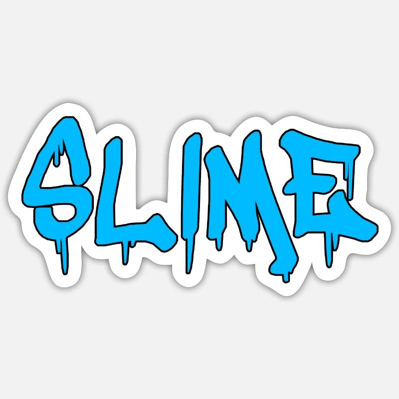 Slime Blue Sticker size S (10 x 10 cm)