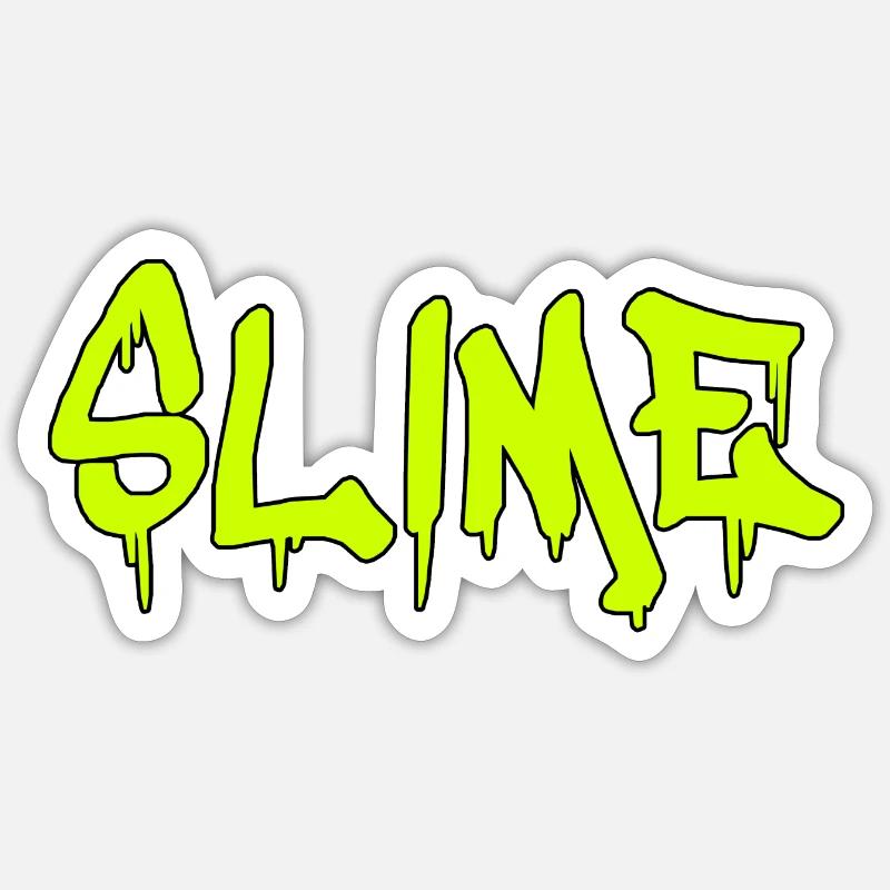 Slime mucus - Sticker taille S (10 x 10 cm) - blanc mat