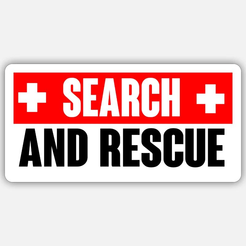 Ricerca e soccorso Sticker formato S (10 x 10 cm)