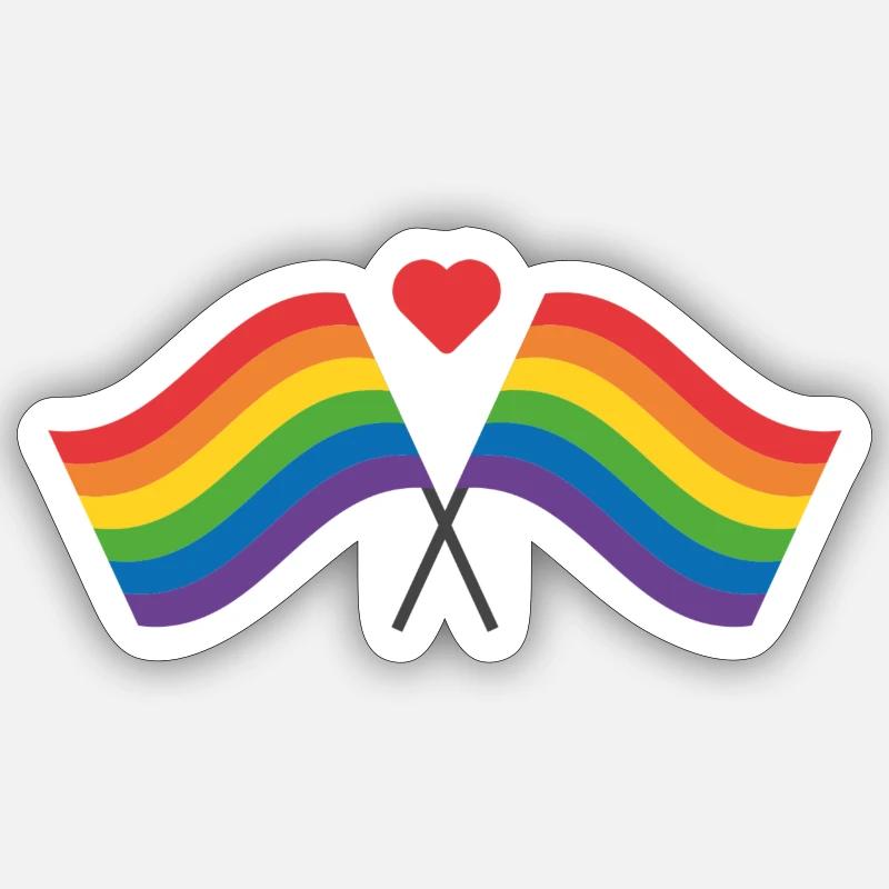 Rainbow flag Sticker Größe S (10 x 10 cm)