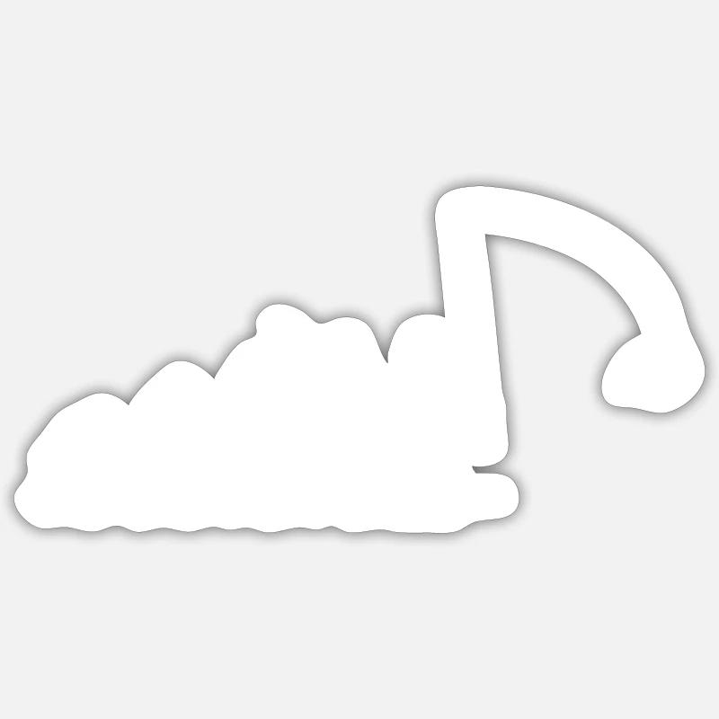 Evolution Fisherman - Sticker taille S (10 x 10 cm) - blanc mat
