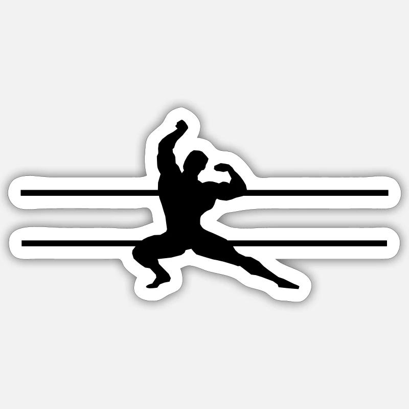 Classic Physique Silhoutte - Sticker size S (10 x 10 cm) - white matte