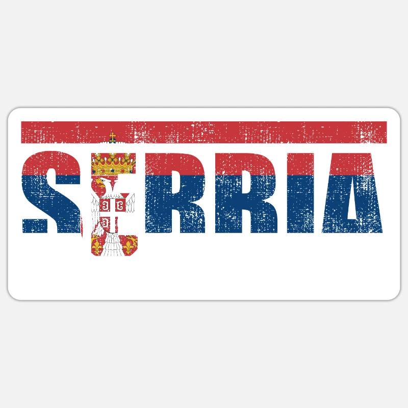 Serbie Sticker taille S (10 x 10 cm)