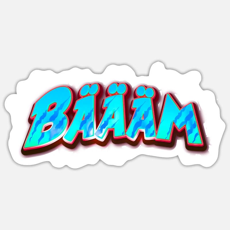 BÄÄÄM bäääm bääm - Sticker Größe S (10 x 10 cm) - Mattweiß