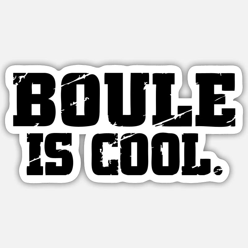 Boule - Sticker Größe S (10 x 10 cm) - Mattweiß