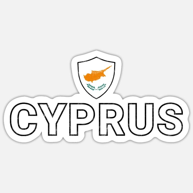 Zypern Sticker Größe S (10 x 10 cm)
