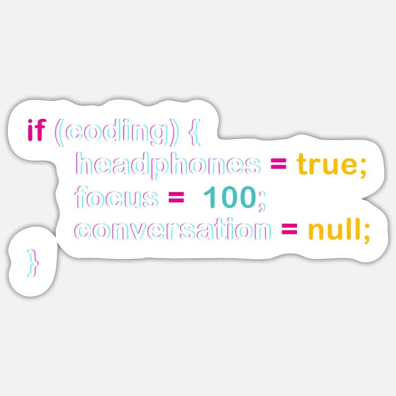 Programmierer Humor Code Witz für IExperten - Sticker Größe S (10 x 10 cm) - Mattweiß