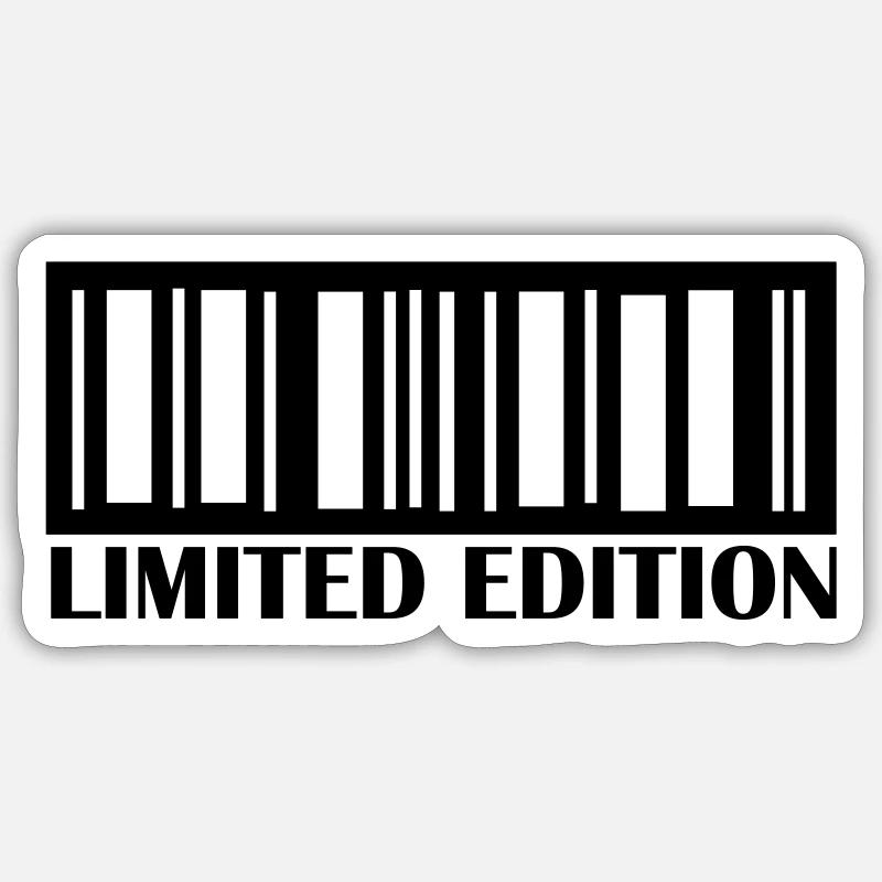 barcode limited edition - Sticker Größe S (10 x 10 cm) - Mattweiß