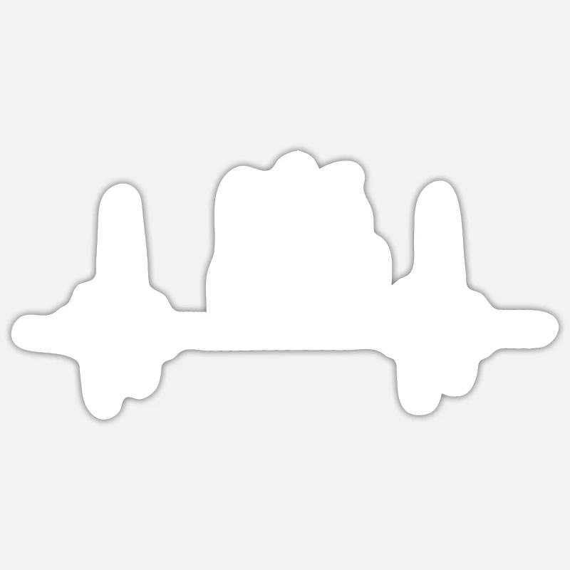 Capoeira - Sticker Größe S (10 x 10 cm) - Mattweiß