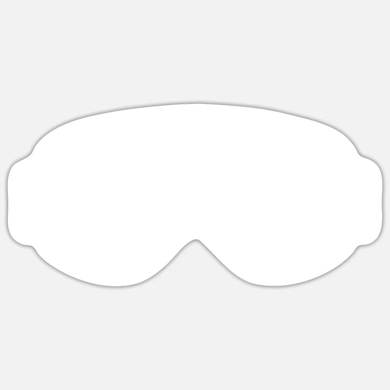 Lunettes de ski - Sticker taille S (10 x 10 cm) - blanc mat