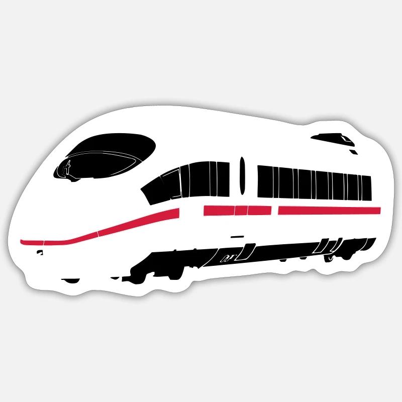 Hochgeschwindigkeitszug - Sticker Größe S (10 x 10 cm) - Mattweiß
