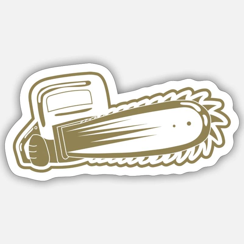 Chainsaw Chainsaw Pocket Design Sticker size S (10 x 10 cm)